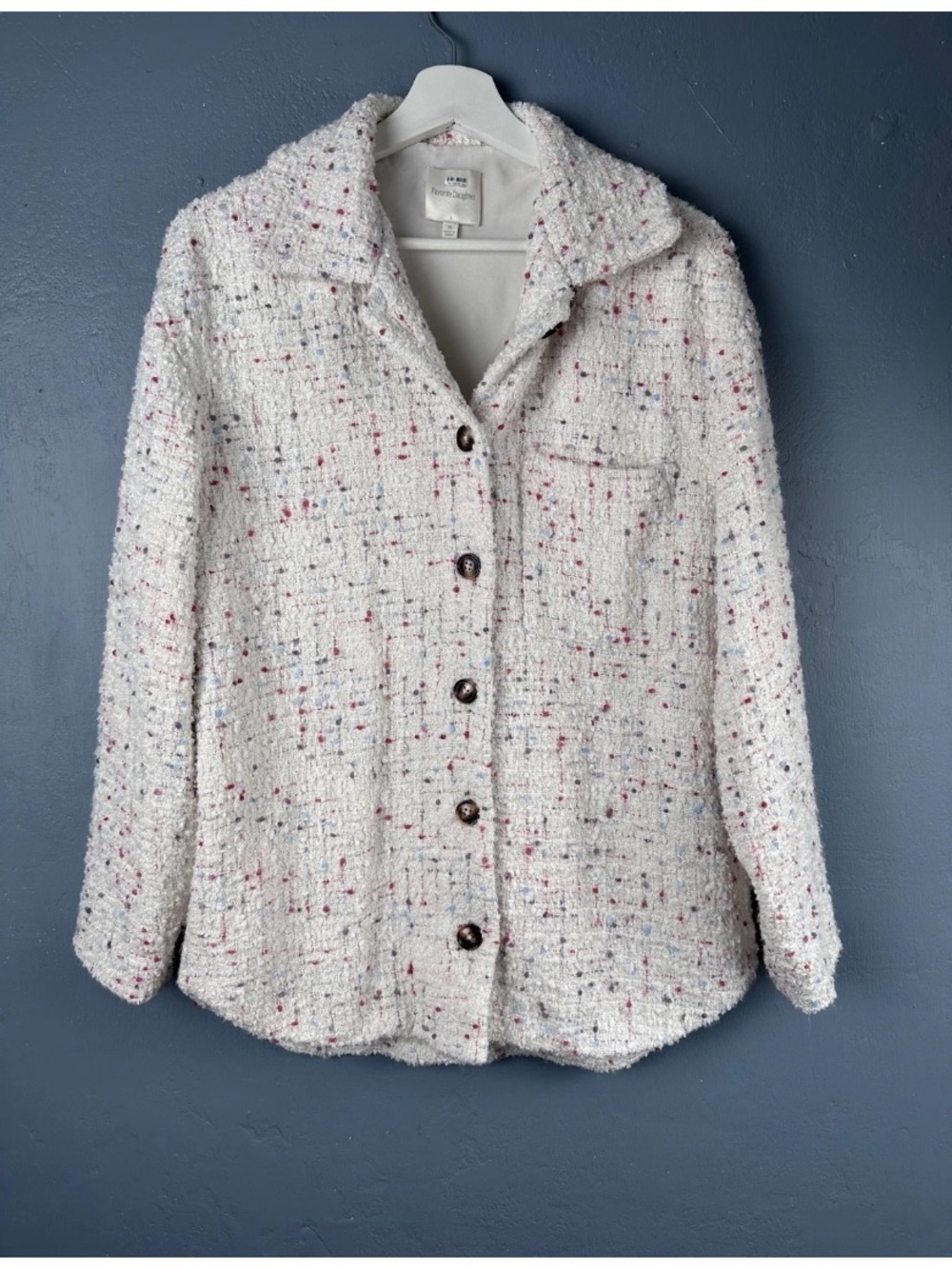Favorite Daughter Sz XS Cream Tweed Jacket